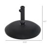 Outsunny 20" 55 lbs Round Cement Umbrella Base Stand Market Parasol Holder with Tightening Knob & Easy Setup, for 1.3"Dia, 1.5"Dia, 1.9"Dia Pole, for Lawn, Deck, Backyard, Garden, Black - Image 3