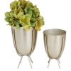 CosmoLiving Metal Small Planter with Removable Stand Set of 2