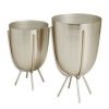 CosmoLiving Metal Small Planter with Removable Stand Set of 2 - Image 2