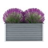 Garden Raised Bed Galvanized Steel 39.4"x15.7"x17.7" Gray - Image 3
