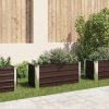 Garden Raised Bed Brown 39.4"x15.7"x17.7" Galvanized Steel - Image 3