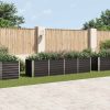 Garden Raised Bed Anthracite 126"x31.5"x30.3" Galvanized Steel - Image 3