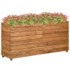 Raised Bed 59.1"x15.7"x28.3" Recycled Teak Wood and Steel