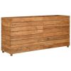Raised Bed 59.1"x15.7"x28.3" Recycled Teak Wood and Steel - Image 2