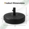 Costway 20'' Patio Fillable Round Umbrella Base Stand Holder Fit Pole 1.5''/1.9'' Outdoor - Image 2