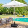 Costway 20'' Patio Fillable Round Umbrella Base Stand Holder Fit Pole 1.5''/1.9'' Outdoor - Image 10