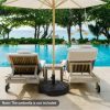 Costway 22'' Patio Fillable Round Umbrella Base Stand Water/Sand Fit Pole 1.5'' & 1.9'' - Image 2