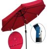Simplie Fun 10FT Patio Umbrella Market Round With Crank And Push Button