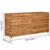 Raised Bed 59.1"x15.7"x28.3" Recycled Teak Wood and Steel - Image 3