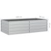Garden Raised Bed 63"x31.5"x17.7" Galvanized Steel Silver - Image 3