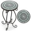 Plant Stand with Weather Resistant Ceramic Tile Tabletop
