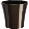 Decopots Plastic Round Modern Flower Pot with Drainage Planter, White Purple,  6.5in