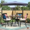 MONDAWE 10ft Rectangular Outdoor Patio Umbrella with Tilt and Crank - Image 2