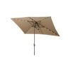 MONDAWE 10ft Rectangular Solar LED Market Patio Umbrella
