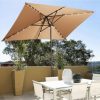 MONDAWE 10ft Rectangular Solar LED Market Patio Umbrella - Image 2
