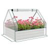 Outsunny Raised Garden Bed with Small house, and
