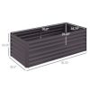 Outsunny Raised Garden Bed Metal Planter Box with Reinforced Rods, - Image 2