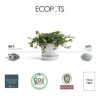 Ecopots Antwerp Indoor and Outdoor Planter with Saucer, 4.5in - Image 2
