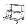 3 Tier Outdoor Metal Garden Planter Holder Shelf - Image 2