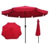Simplie Fun 10FT Patio Umbrella Market Round With Crank And Push Button - Image 3