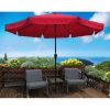 Simplie Fun 10FT Patio Umbrella Market Round With Crank And Push Button - Image 4