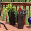 Set of 2 Square Tall Wicker Planters - Image 5