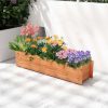 Raised Garden Bed Wood Rectangular Planter Box with 2 Drainage Holes - Image 2