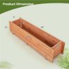 Raised Garden Bed Wood Rectangular Planter Box with 2 Drainage Holes - Image 3