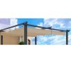 10x10 Ft Khaki Retractable Pergola Canopy