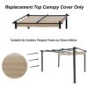 10x10 Ft Khaki Retractable Pergola Canopy - Image 8