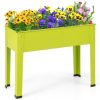 24'' Raised Garden Bed with Legs Metal Elevated Planter Box Drainage Hole Backyard