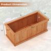 Raised Garden Bed Fir Wood Rectangle Planter Box with Drainage Holes - Image 2