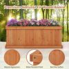 Raised Garden Bed Fir Wood Rectangle Planter Box with Drainage Holes - Image 11