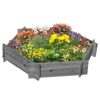 Outsunny Wooden Raised Garden Bed Hexagon Screwless Planter
