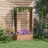 Outsunny 70.75" Raised Garden Bed with Trellises & Roof, Drainage & Filter - Image 2