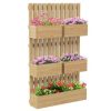 Outsunny 5 Box Raised Garden Bed w/ Trellis, Drain Holes,