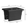 Novelty Countryside Weather Resistant Rail Planter, Black, 16" - Image 2