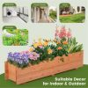 Raised Garden Bed Wood Rectangular Planter Box with 2 Drainage Holes - Image 5