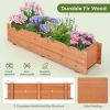 Raised Garden Bed Wood Rectangular Planter Box with 2 Drainage Holes - Image 7