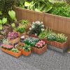 Raised Garden Bed Wood Rectangular Planter Box with 2 Drainage Holes - Image 9