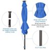 9' Solar LED Lighted Patio Market Umbrella Tilt Adjustment Crank Lift - Image 5
