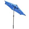 9' Solar LED Lighted Patio Market Umbrella Tilt Adjustment Crank Lift - Image 6