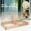 Raised Garden Bed with 3 Trellises with Divided Compartments for Flowers - Image 4