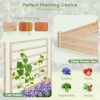 Raised Garden Bed with 3 Trellises with Divided Compartments for Flowers - Image 7
