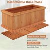 Raised Garden Bed Fir Wood Rectangle Planter Box with Drainage Holes - Image 3