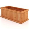 Raised Garden Bed Fir Wood Rectangle Planter Box with Drainage Holes - Image 5