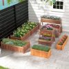 Raised Garden Bed Fir Wood Rectangle Planter Box with Drainage Holes - Image 6