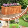 Raised Garden Bed Fir Wood Rectangle Planter Box with Drainage Holes - Image 10
