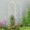 2 Pack Rustproof Metal Garden Trellis 71" x 20" Wire Lattice Panel for Patio - Image 4