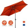 9FT Patio Umbrella Patio Market Steel Tilt W/ Crank Outdoor Yard Garden - Image 3